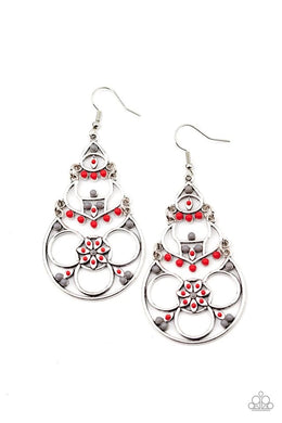 Garden Melody Red Earring freeshipping - JewLz4u Gemstone Gallery