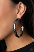 Load image into Gallery viewer, Check Out These Curves Black (Gunmetal) Hoop Earring freeshipping - JewLz4u Gemstone Gallery
