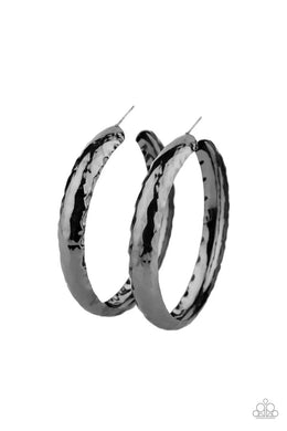 Check Out These Curves Black (Gunmetal) Hoop Earring freeshipping - JewLz4u Gemstone Gallery